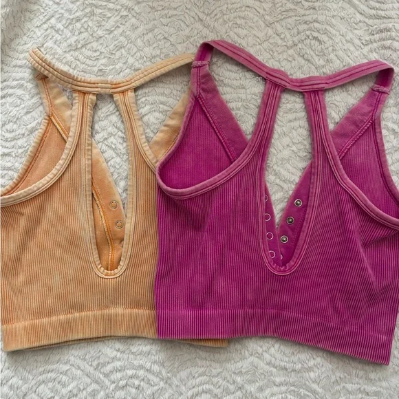 Zenana Outfitters Pink Tank Top Crop Cut Out - Picture 2 of 3